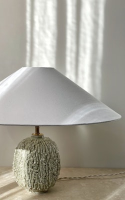 Gunnar Nylund "Chamotte" Mint Table Lamp for Rörstrand