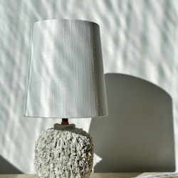 Gunnar Nylund Cream Colored "Chamotte" Table Lamp. 1940s.