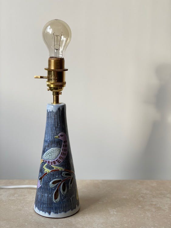 Colorful Ceramic Lamp by Tilgman Keramik, 1960s.