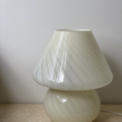 Large White Murano Glass Mushroom Table Lamp, 1970s