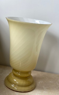 Yellow Murano Bell Formed Table Lamp. 1970s.