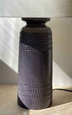 Bitossi Brown Ceramic Table Lamp. 1960s.