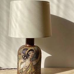 Upsala-Ekeby Ceramic Table Lamp by Mari Simmulson. 1960s.