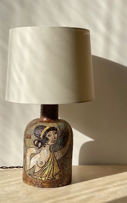 Upsala-Ekeby Ceramic Table Lamp by Mari Simmulson. 1960s.