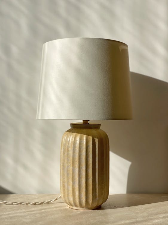 Upsala-Ekeby Art Deco Stoneware Table Lamp. 1940s.