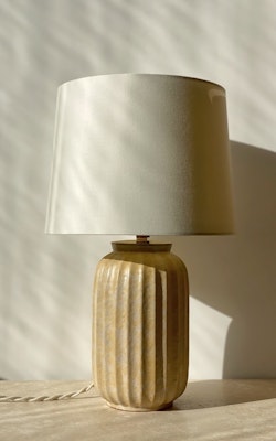 Upsala-Ekeby Art Deco Stoneware Table Lamp. 1940s.
