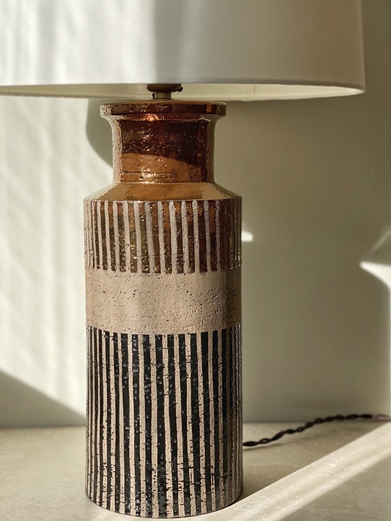 Bitossi Ceramic Table Lamp for Bergboms. 1960s.