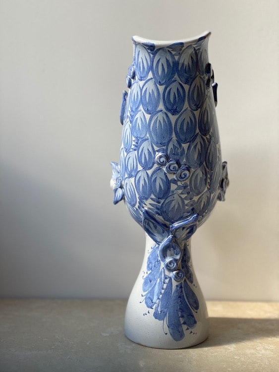 Björn Wiinblad Face Vase Eva. 1980s.