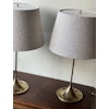 Pair of Large Bergboms Brass Table Lamp Model B-024. 1960s.