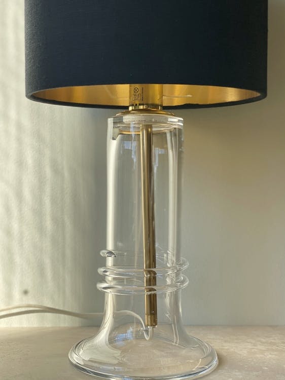 Atelje Lyktan Glass Table Lamp. 1980s.