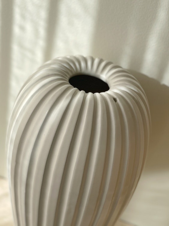 Upsala Ekeby Large Stoneware Vase by Vicke Lindstrand. 1950s.