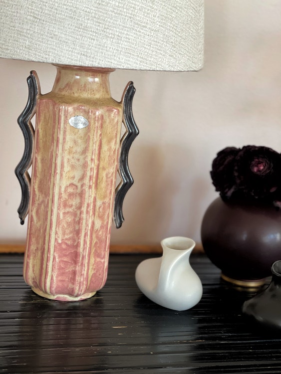 Upsala-Ekeby Art Deco Stoneware Table Lamp. 1930s.