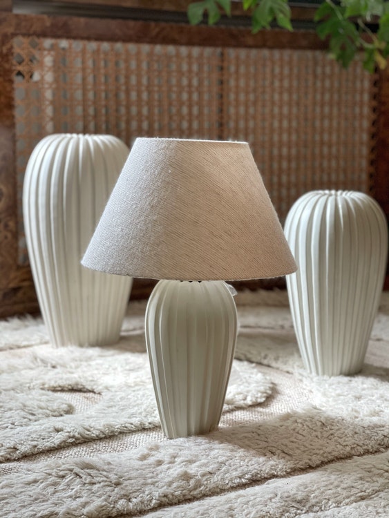 Vicke Lindstrand Stoneware Table Lamp for Upsala-Ekeby. 1940s.