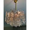 J.T. Kalmar 'Ice Glass' Chandelier. 1970's.