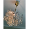 J.T. Kalmar 'Ice Glass' Chandelier. 1970's.