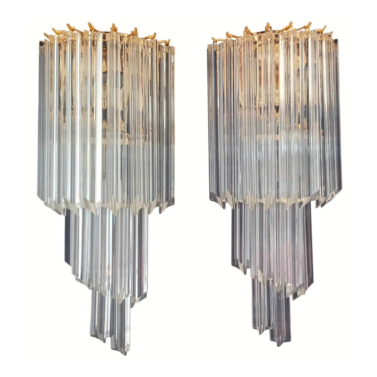 Large Murano Wall Sconce 'SPIRAL'.