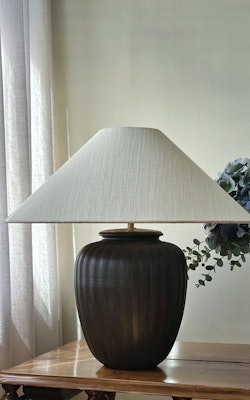 German Modern Brown Ceramic Table Lamp. 1960s.