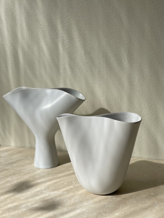Stig Lindberg 'Veckla' Set of Ceramic Vases by Gustavsberg. 1950s.