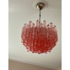 Pink Murano Crystal Chandelier ’Centi’. Medium size.