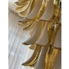 Amber Colored Murano Chandelier - Mazzega Style - XL