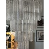 Murano Chandelier 4-tier Tubular Prisms. 1970's.