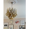 Murano Chandelier - Amber - Mazzega Style - Medium Size.