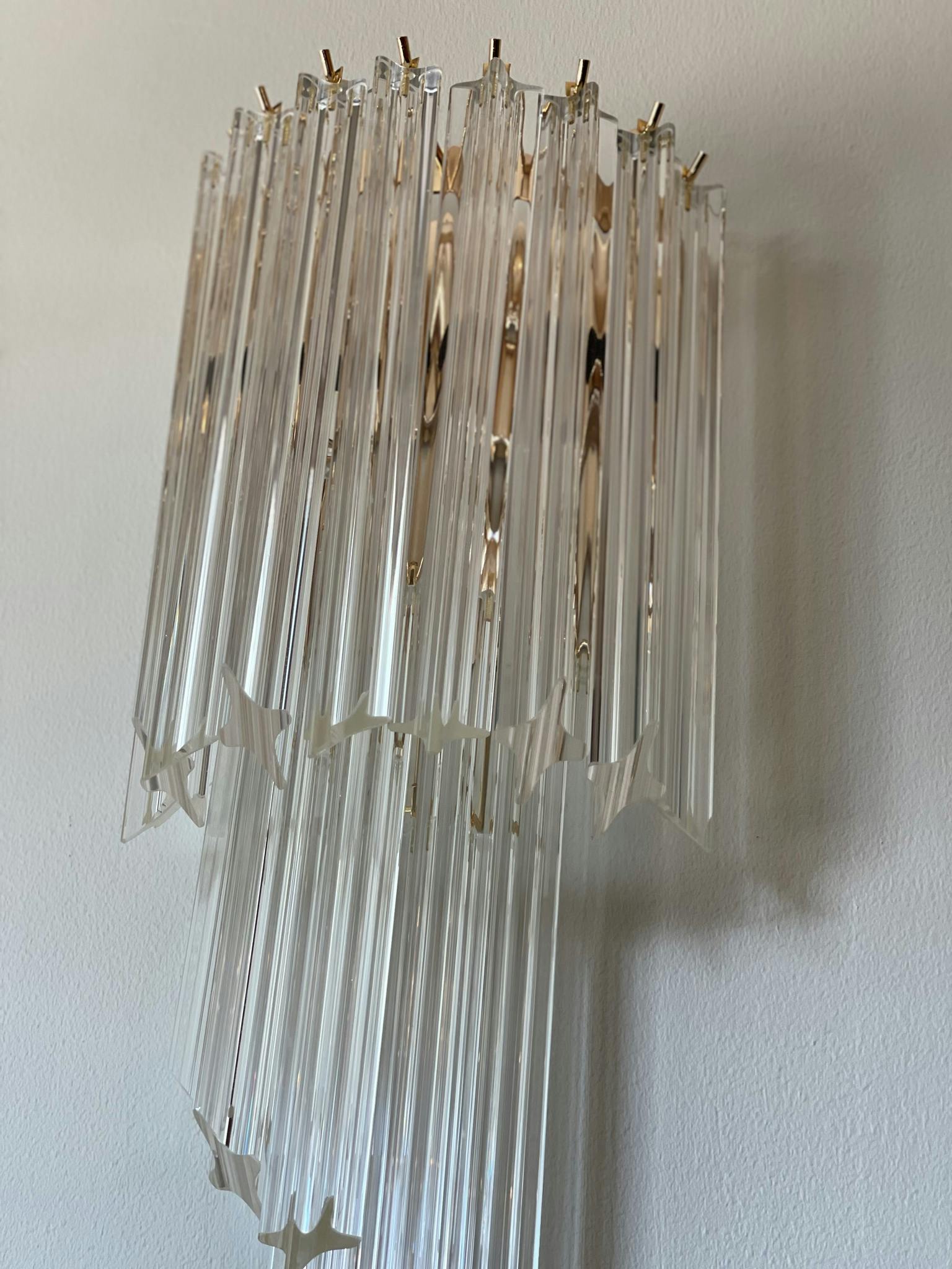 Large Murano Wall Sconce 'SPIRAL'.