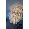 White Murano Chandelier - Mazzega Style - LARGE PLUS