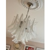 White Murano Chandelier Mazzega-style - medium size.