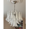 White Murano Chandelier Mazzega-style - medium size.