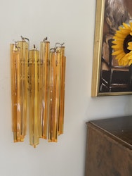 Pair of Murano Wall Lamps 'CLASSIC' Amber