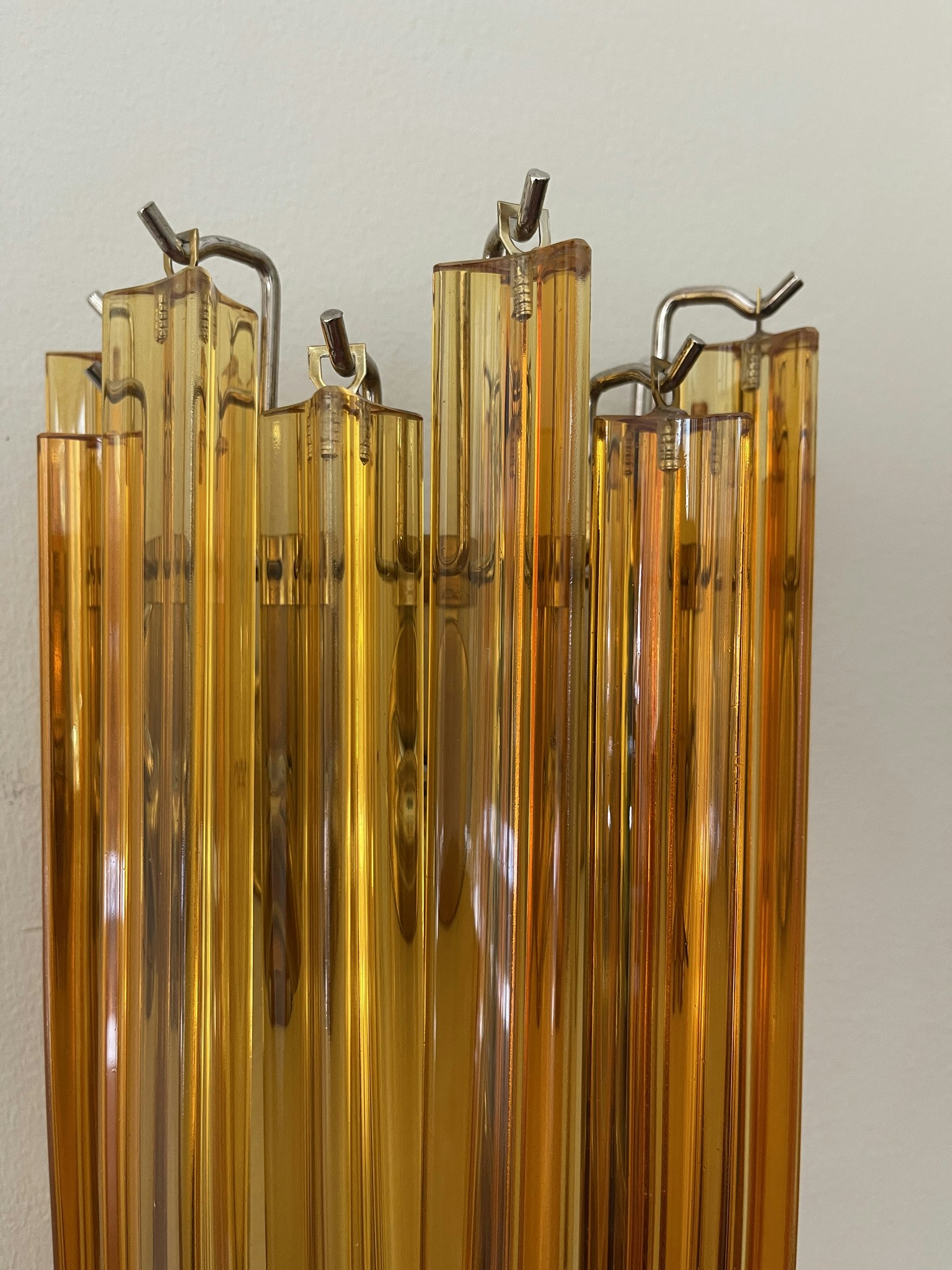 Pair of Murano Wall Lamps 'CLASSIC' Amber