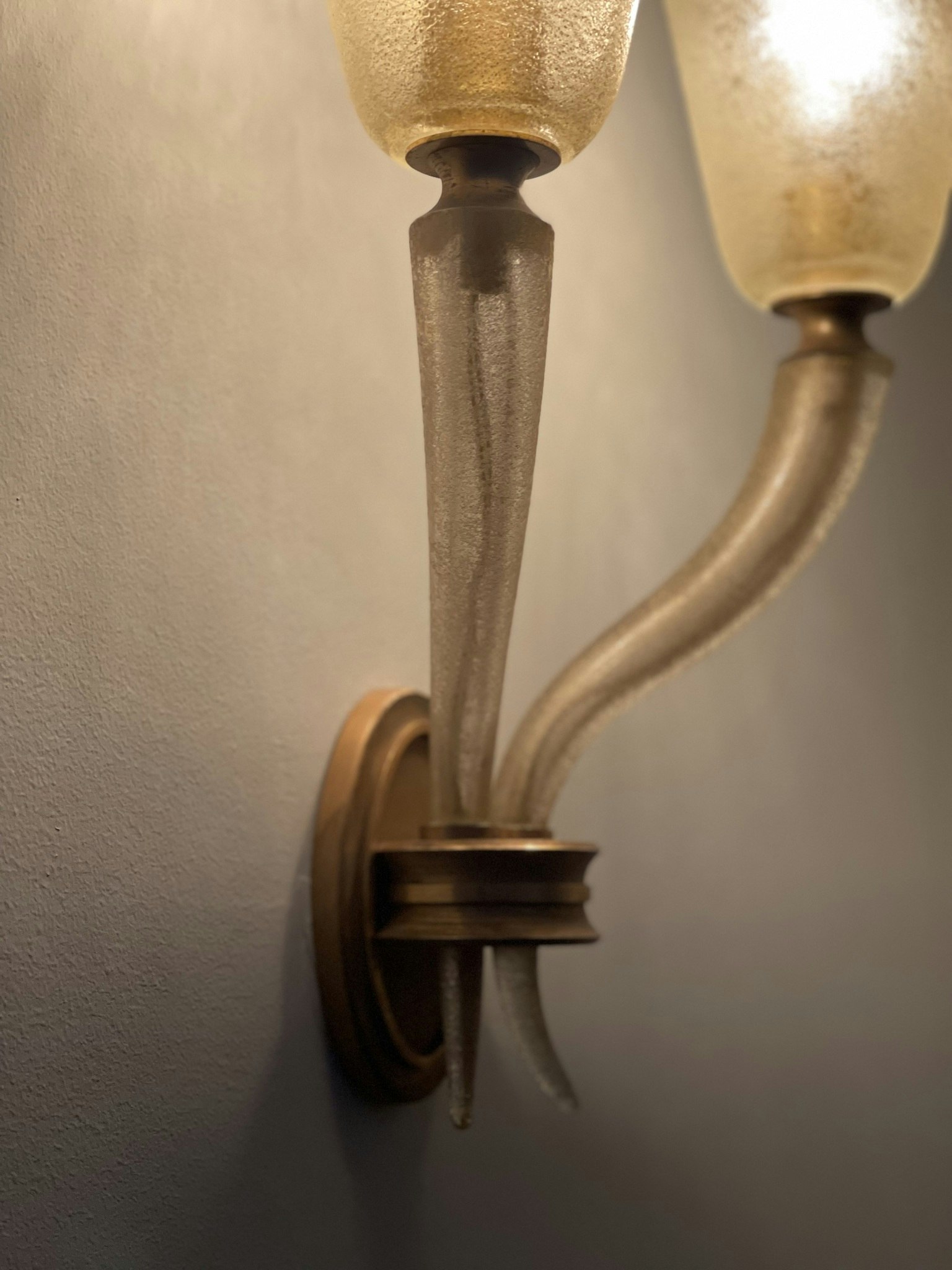 Murano Glass Wall Lamp. 1940's.