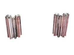 Pair of Murano Wall Lamps 'CLASSIC' Pink