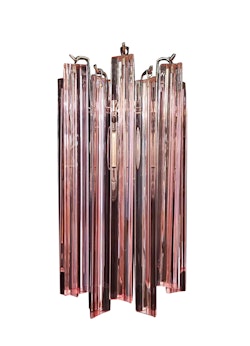 Pair of Murano Wall Lamps 'CLASSIC' Pink