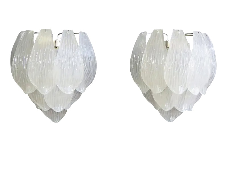 Pair of Murano Wall Sconces 'TULIP'.