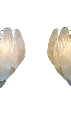 Pair of Murano Wall Sconces 'TULIP'.