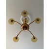 Murano Chandelier 5-armed in Amber. 1970's.