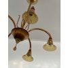 Murano Chandelier 5-armed in Amber. 1970's.