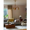 Murano Chandelier 5-armed in Amber. 1970's.