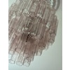 Murano Chandelier 'DIAMOND' in pink.