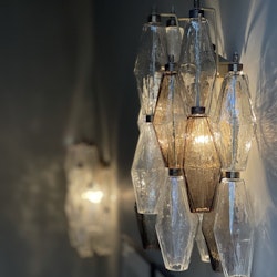 Murano Glass Wall Lamp 'SEDICI' mixed prisms.