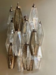 Murano Glass Wall Lamp 'SEDICI' mixed prisms.
