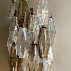 Murano Glass Wall Lamp 'SEDICI' mixed prisms.