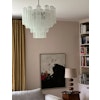 Murano Chandelier 'Tubular'. Medium size. White.