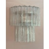 Murano Wall Lamp 'TUBULAR' small size in Clear glass.