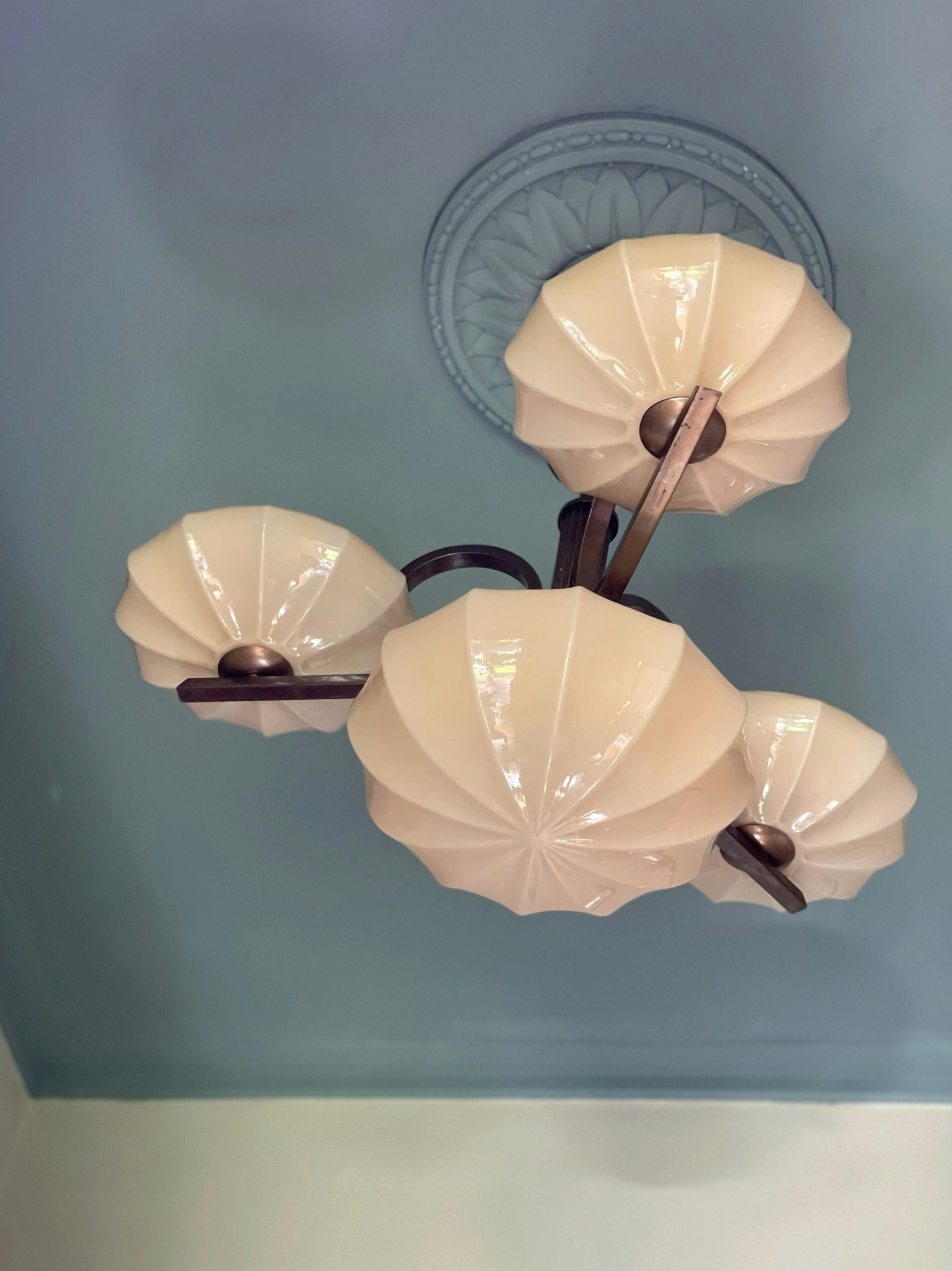 Art Deco 1940's 4-armed-Chandelier