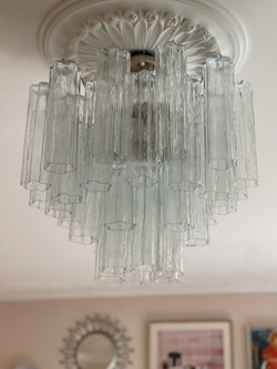 Murano Chandelier 'Tubular'. Medium size. Short height (58 cm).