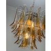 Murano Chandelier in the style of Mazzega. Large size. Sand.