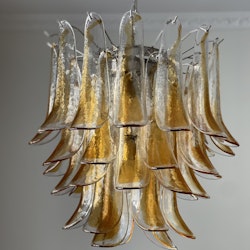 Murano Chandelier in the style of Mazzega. Large size. Sand.